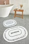Mijölnir Juego de alfombrillas de baño 2 piezas Ecru